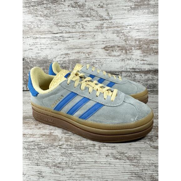adidas Shoes - Women's Adidas Gazelle Bold Almost Blue/Gum Suede Sneakers Sz 7 EUC! Athletic